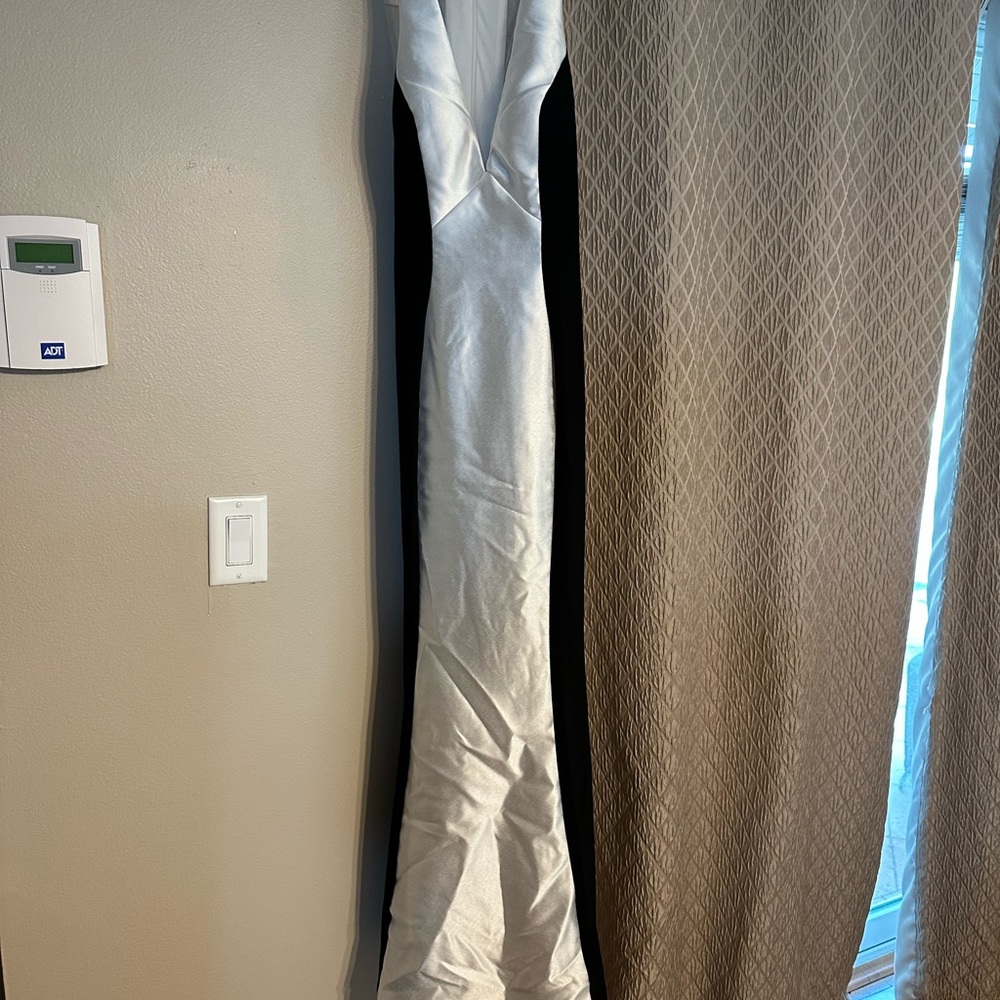 Betsy & Adam Silver Maxi Dress